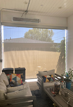 Custom Motorized Somfy Exterior Shades in Burling