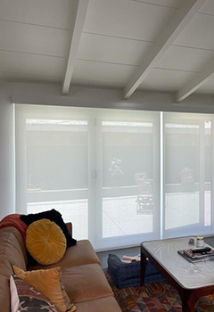 Somfy Shades for Sliding Glass Doors in Hillsborough